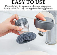 Kitchen Soap Dispensing Palm Brush (Pack of 2) - 4