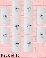 Self Adhesive Hooks for Wall Heavy Duty Strong Nail Free for Hanging Photo Frame Hook (Pack of 10) - 3