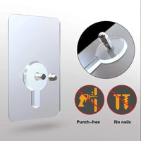 Self Adhesive Hooks for Wall Heavy Duty Strong Nail Free for Hanging Photo Frame Hook (Pack of 10) - 5